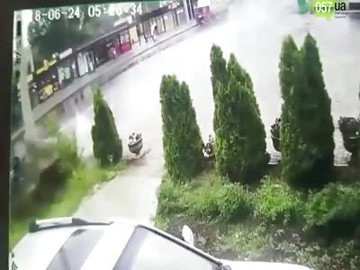 Driver is ejected after hitting a telephone pole...and Lives