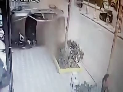 Passenger ejected after crazy car crash and roll over.