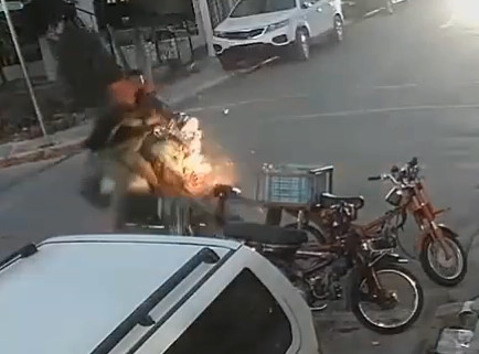 Biker Lands in the Worst Place Possible