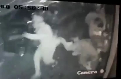 Van Removes Group of People.