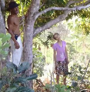 Female in Nice Skirt Hanged Herself from the Tree...