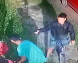 Cold Blooded Murder..! (The father's body falls on his little daughter who is in shock)