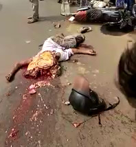 Helmets dont Work....Female Brains Crushed out of her Skull Dead on the Road 