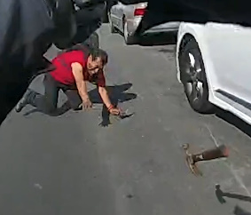 LAPD Officer Shoots Suspect After He Throws Hammer and Hatchet at Officers