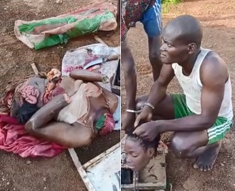 Black Magic - Male Witches Caught with a Puzzled out Female Body