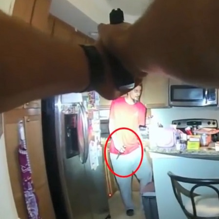 Bodycam Footage of Police Shooting Man Armed With a Knife In Baltimore