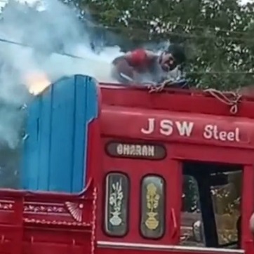 Truck Driver Gets Dose Of High Voltage