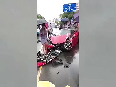 Ferrari destroyed