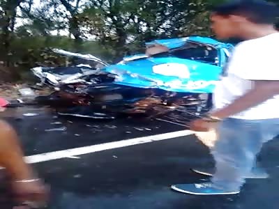 Police car crash dead cop