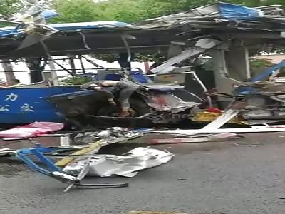 Chinese Bus and Truck Accident Part2