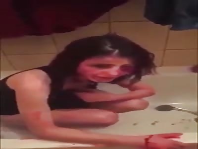 Romanian gipsy humiliates  girlfriend