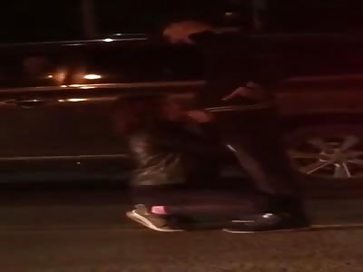 A blowjob in the middle of the street