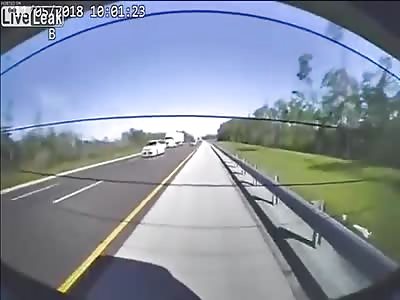 Car slamming into FHP patrol vehicle