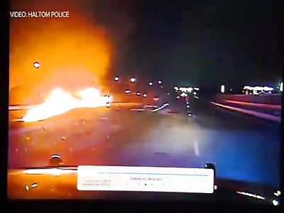 Haltom City officers rescue woman from burning truck