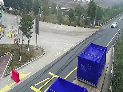 Bungling Woman Driver Crashes Her Way Into Service Area