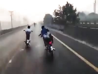 Bike accident in Pakistan