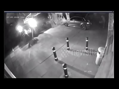 Dramatic footage shows moment raiders ripped out cash machine loaded 