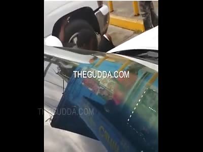 Sucker Punch From Behind Knocked His Azz Back To First Grade!