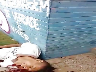 agonizing and blooding after shots waiting the death