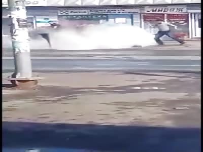 self-immolation on the street.