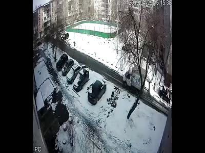 Reversing Box Truck Knocks Down and Kills a 80-Year-Old Man