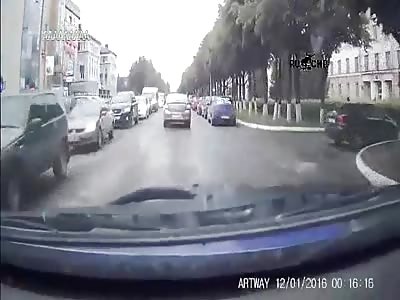 the girl ran right under the wheels of the car