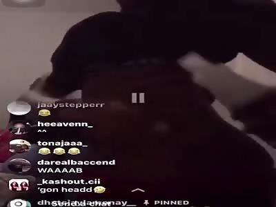 Dumb girl sets herself on fire on IG live