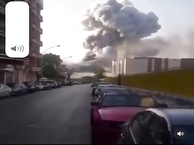Beirut explosion close view