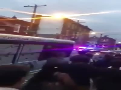 Cops Outside Being Attacked 