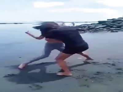 These Indonesian Young Bitches Fight Hard - Tits Pop-out