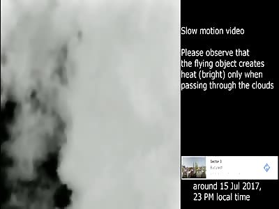 Chevron UFO filmed with Infrared