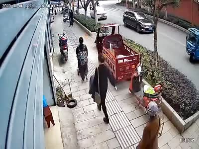 woman driver steps on the gas instead of the brake