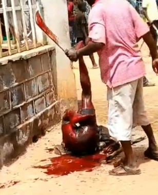 Man Publicly Hacked for Stealing Chicken(FULL VIDEO)  