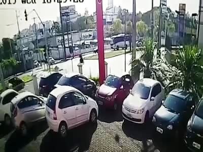 Biker T-Boned at Intersection