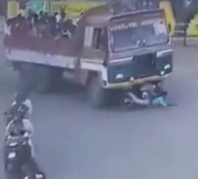 Bikers Left One With the Pavement