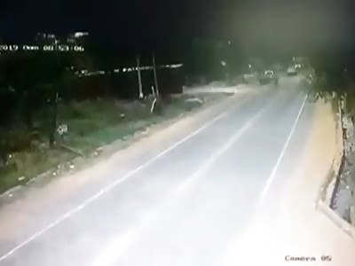 Head on Collision Sends Biker into Orbit