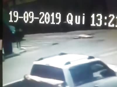 Old Lady Flattened by Semi