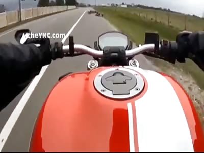 Biker Wrecks then Gets Ran Over