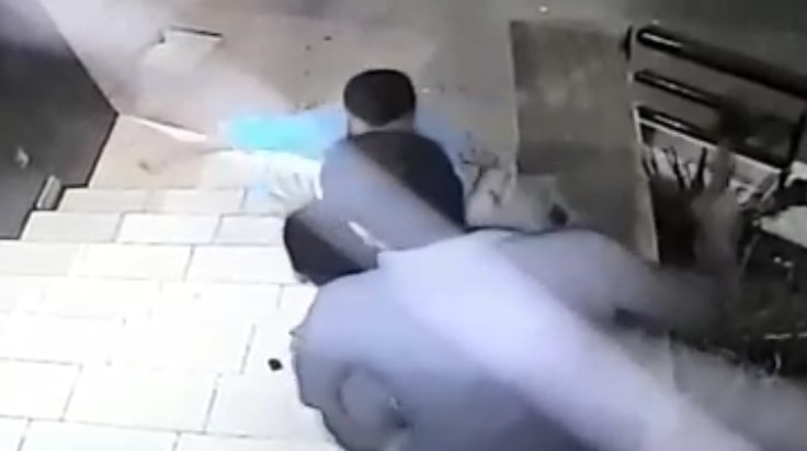 Dude Hit w/ the Knife and Hammer Combo