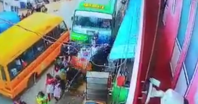 Bus Mows Down Crowd