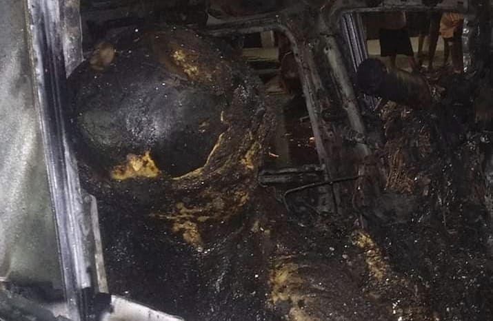 Brutal: Dude Got Stuck in Car and Burned to Death