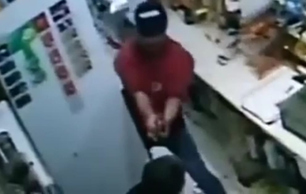 Store Clerk Takes Headshots