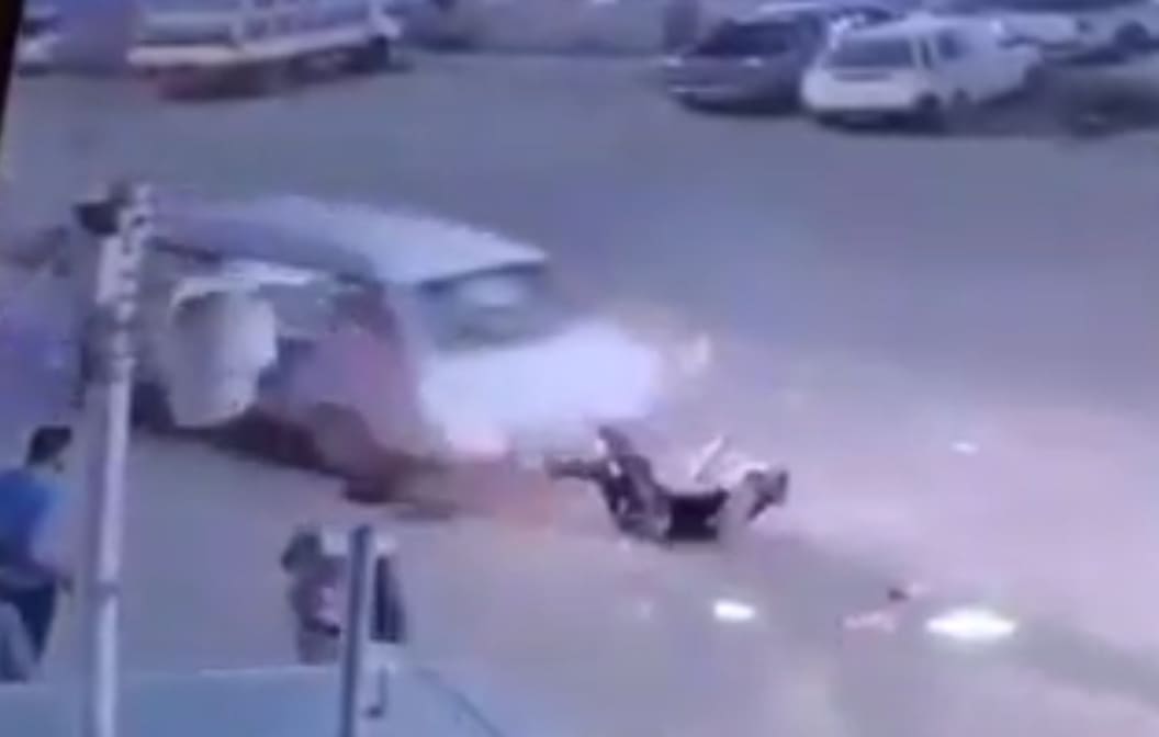 Guy Gets Pushed in Front of Oncoming Car