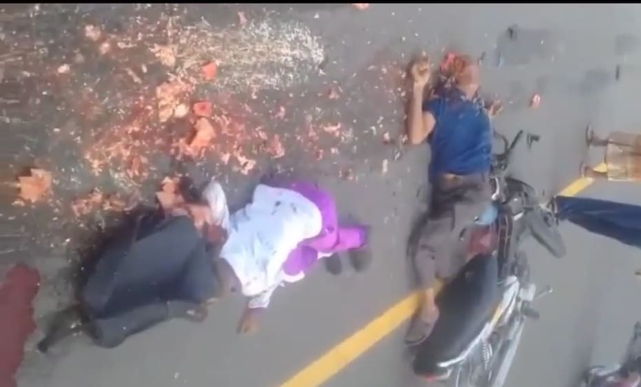 Bikers Heads Shredded on Pavement