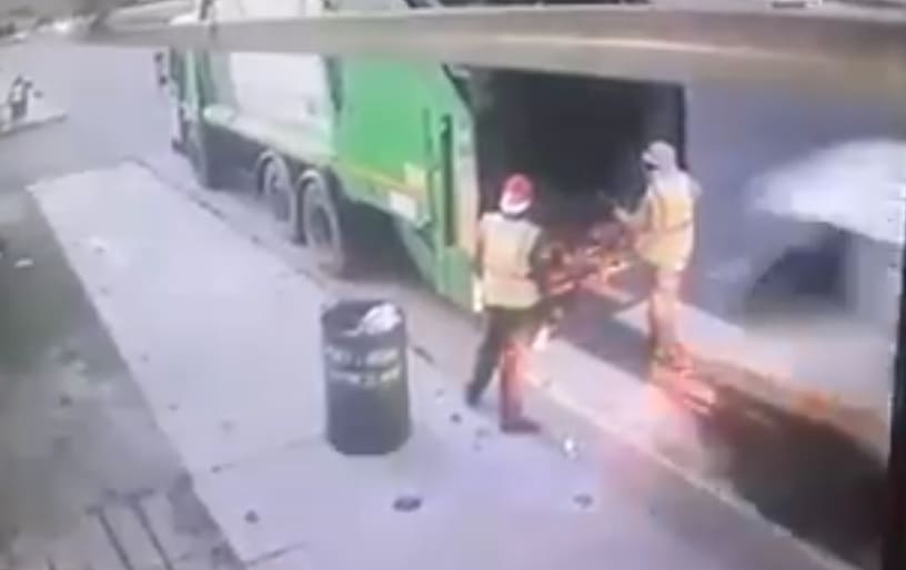 Brutal: Garbage Collector Crushed to Death