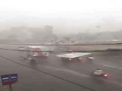 Dude Knocked the Fuck Out by Falling Billboard Sign