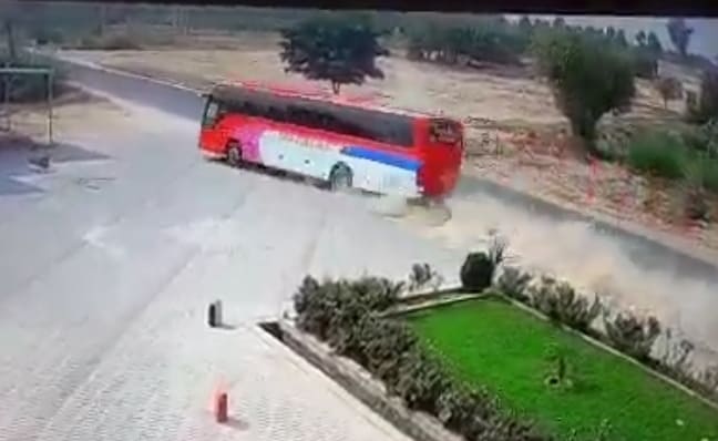 Biker Mowed Down by Bus