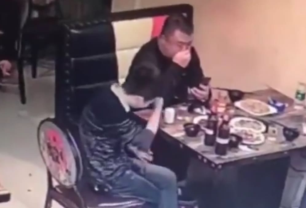 Kid Watches As Dad Has Heart Attack