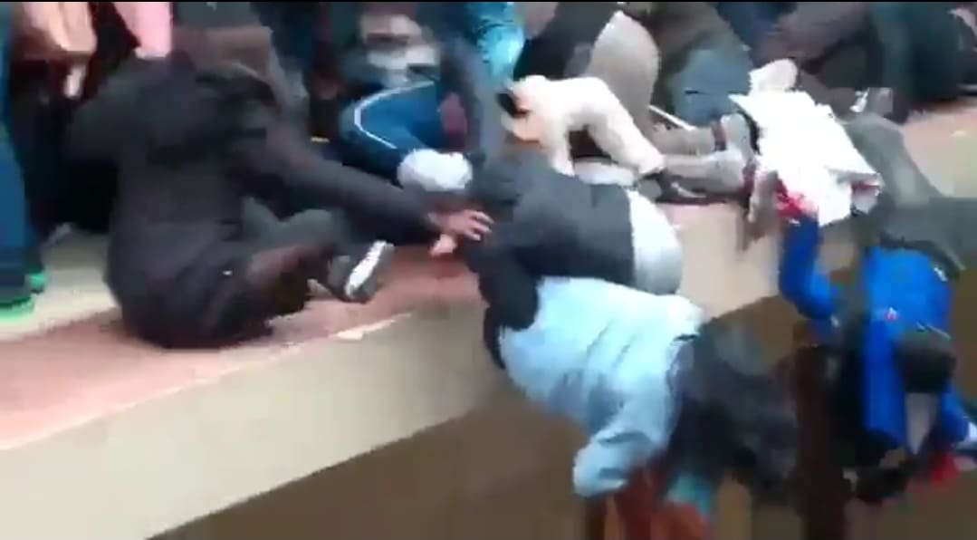 Students Fall When Railing Breaks (Another Angle + Aftermath)