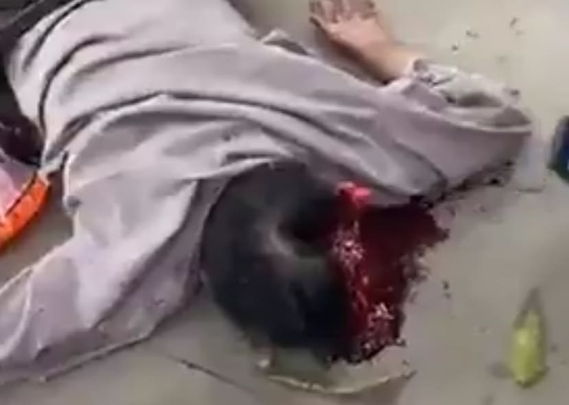 Protestors Head Blown Apart